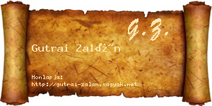 Gutrai Zalán névjegykártya